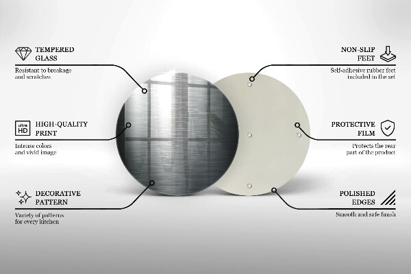 Üveg vágódeszka Fém textúra