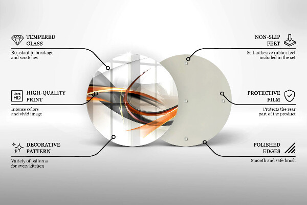 Üveg vágódeszka Modern formák