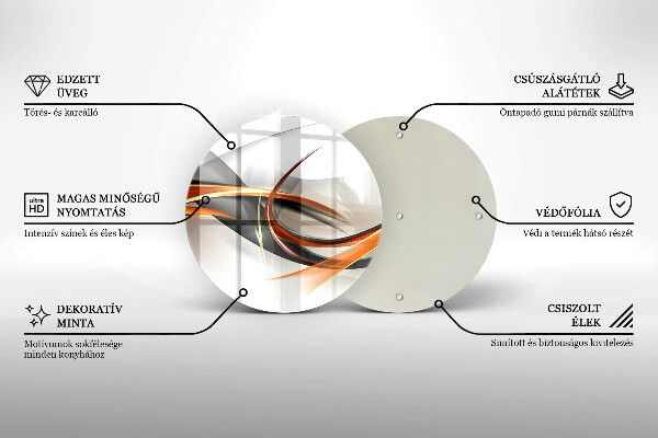Üveg vágódeszka Modern formák
