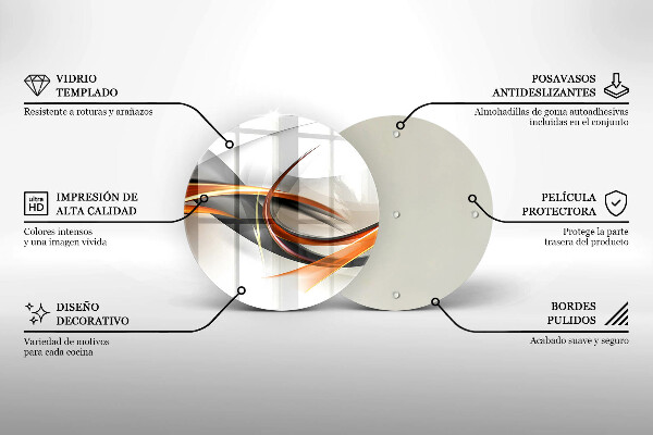 Üveg vágódeszka Modern formák