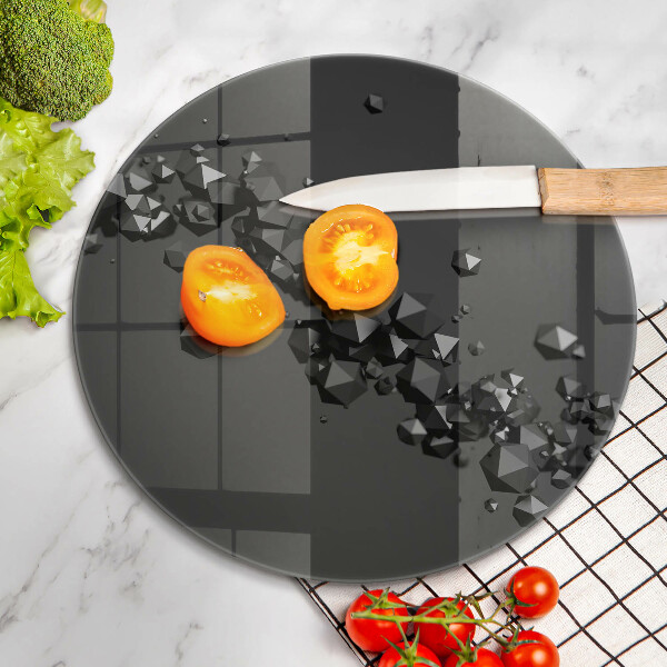 Üveg vágódeszka 3D alakzatok absztrakció