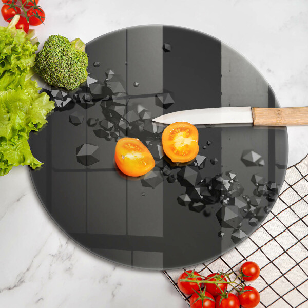 Üveg vágódeszka 3D alakzatok absztrakció