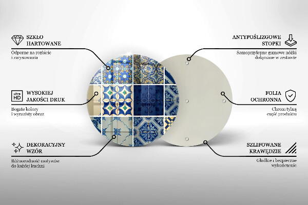 Üveg vágódeszka Dekoratív csempe csempe