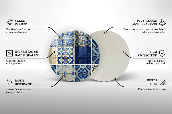 Üveg vágódeszka Dekoratív csempe csempe