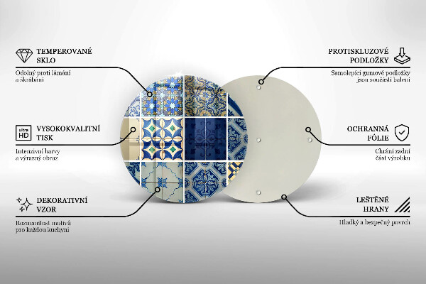 Üveg vágódeszka Dekoratív csempe csempe