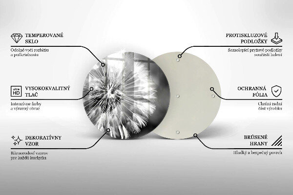 Üveg vágódeszka Finom gyermekláncfű