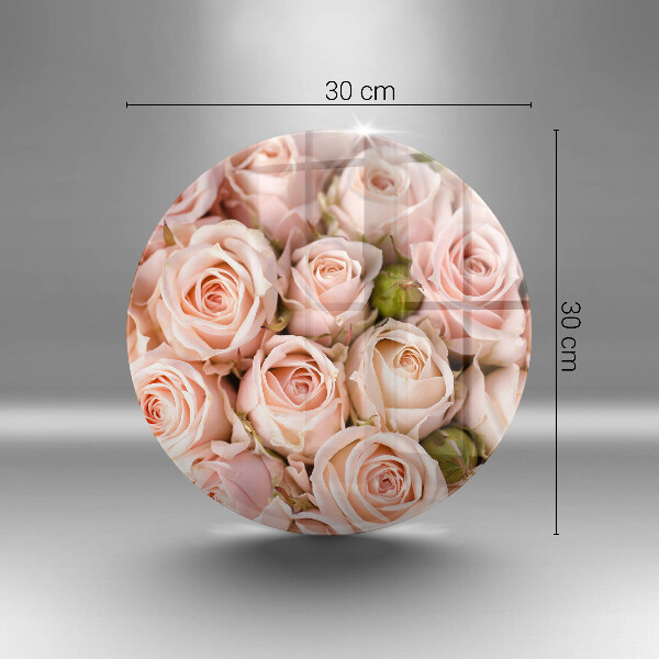 Üveg vágódeszka Csokor finom rózsa