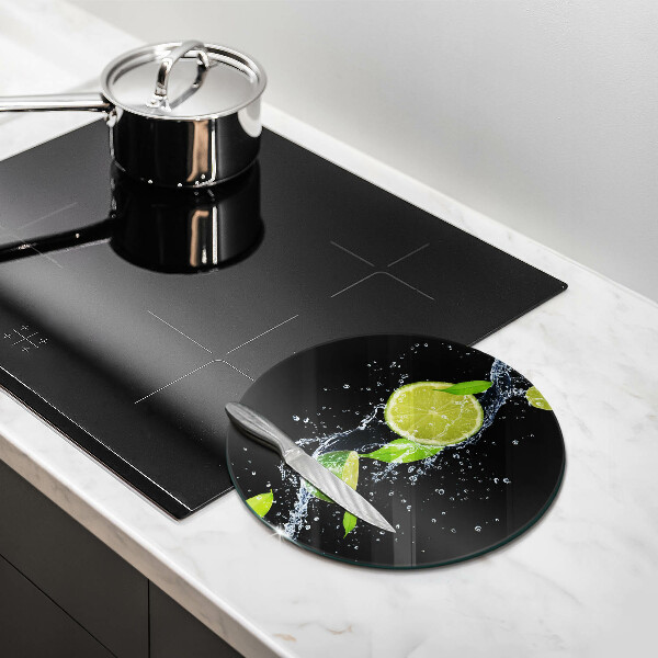 Üveg vágódeszka Lédús lime vízben