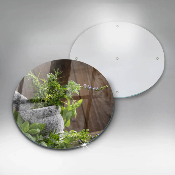 Üveg vágódeszka Gyógynövényeket és fát ültet