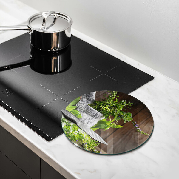 Üveg vágódeszka Gyógynövényeket és fát ültet