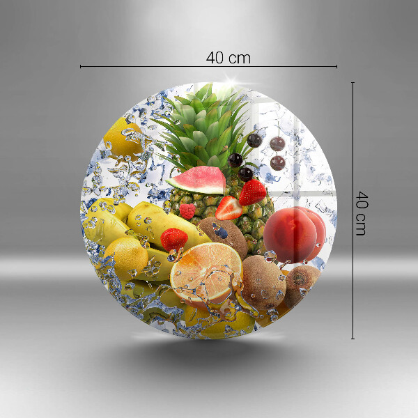 Üveg vágódeszka Lédús gyümölcs és víz