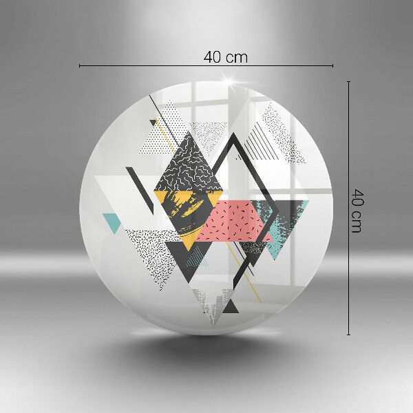 Üveg vágódeszka Absztrakt háromszögek