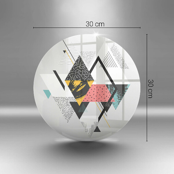 Üveg vágódeszka Absztrakt háromszögek