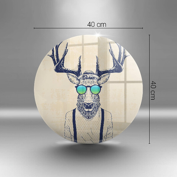 Üveg vágódeszka Szarvas ember illusztráció