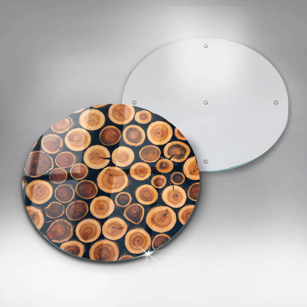Üveg vágódeszka Fa tuskók