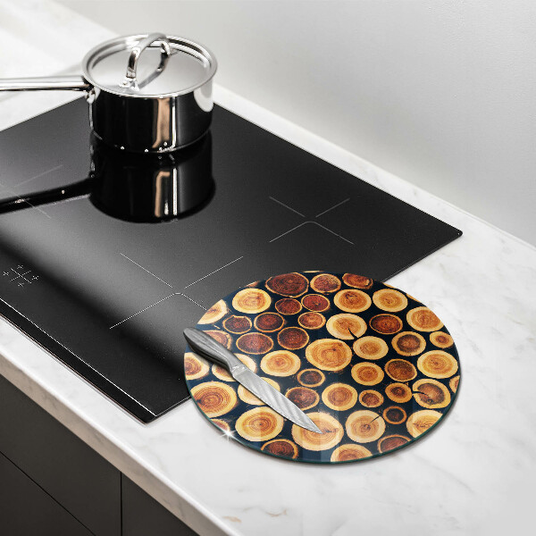 Üveg vágódeszka Fa tuskók