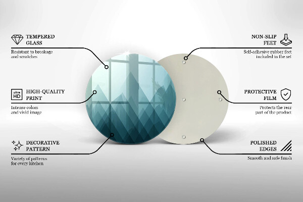 Üveg vágódeszka Absztrakt hegyek
