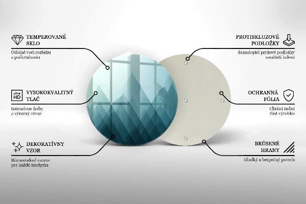 Üveg vágódeszka Absztrakt hegyek
