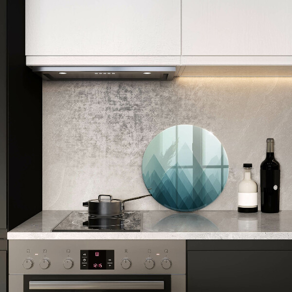 Üveg vágódeszka Absztrakt hegyek