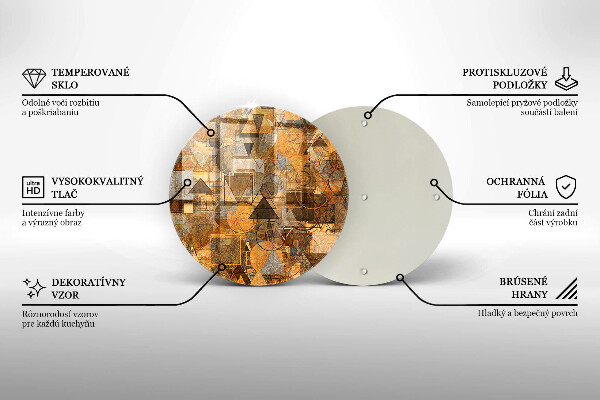 Üveg vágódeszka Varrat nélküli mintát geometriai alakzatok