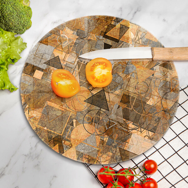 Üveg vágódeszka Varrat nélküli mintát geometriai alakzatok