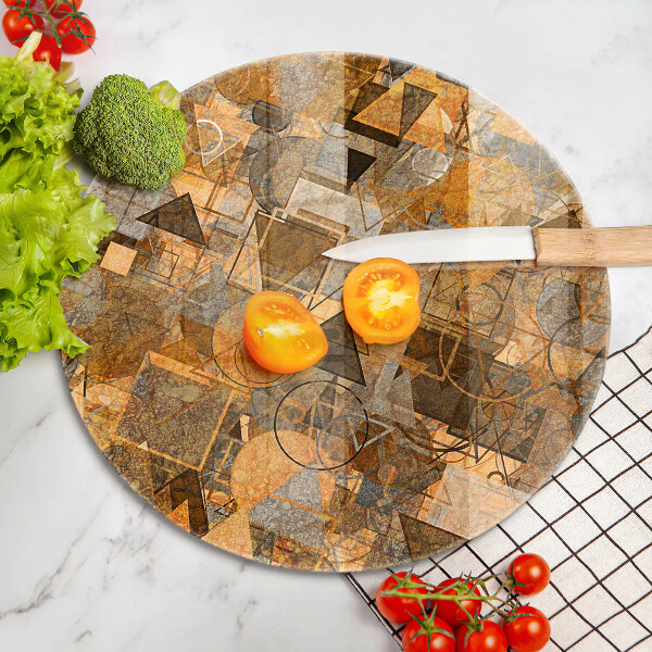 Üveg vágódeszka Varrat nélküli mintát geometriai alakzatok