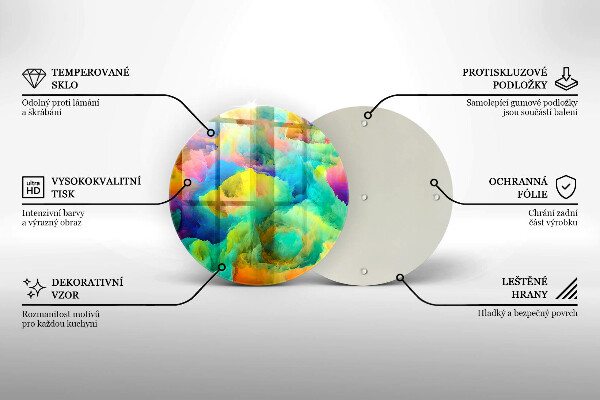 Üveg vágódeszka Színes absztrakció