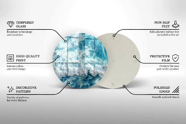 Üveg vágódeszka Tenger víz hullámai