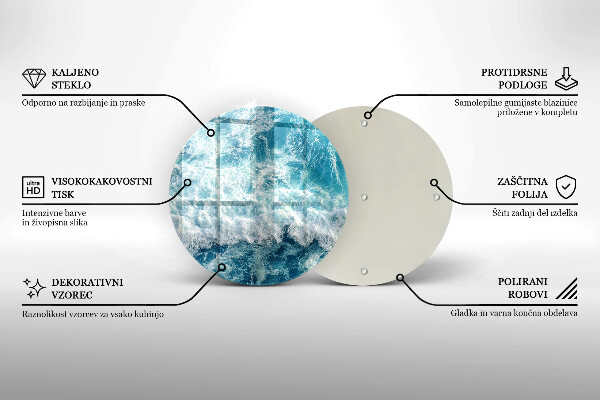 Üveg vágódeszka Tenger víz hullámai