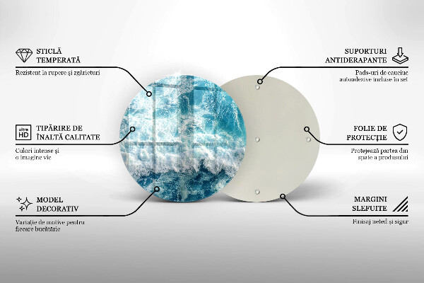 Üveg vágódeszka Tenger víz hullámai