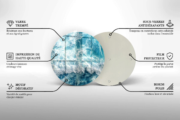 Üveg vágódeszka Tenger víz hullámai