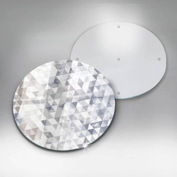 Üveg vágódeszka Háromszög minta