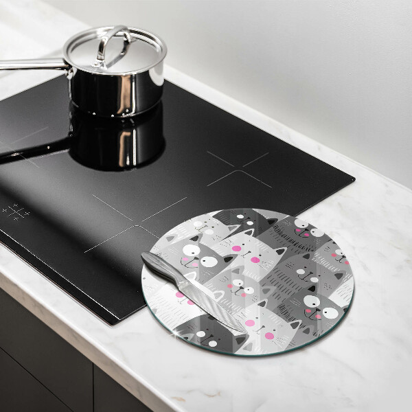 Üveg vágódeszka Macskák illusztráció