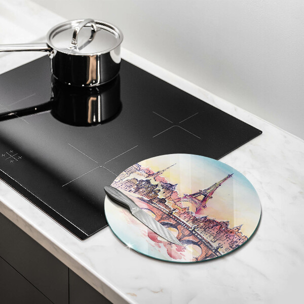 Üveg vágódeszka Párizs Eiffel-torony tája