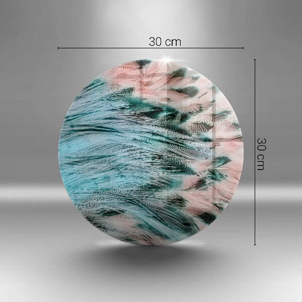 Üveg vágódeszka Boho madártollak