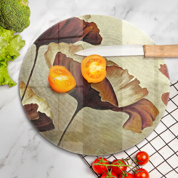 Üveg vágódeszka Festett boho virágok