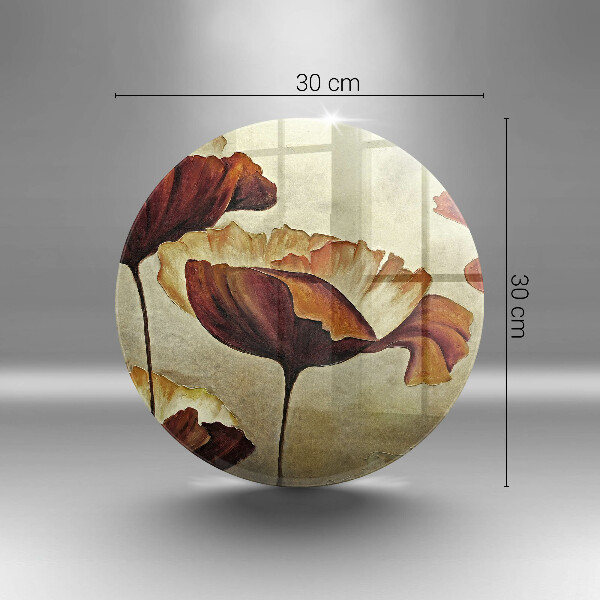 Üveg vágódeszka Festett boho virágok