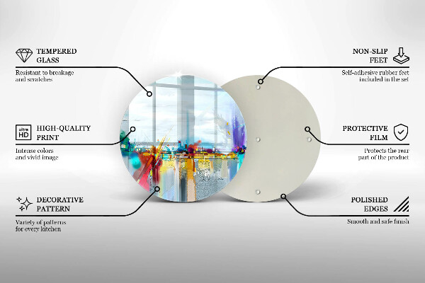 Üveg vágódeszka Festett absztrakció