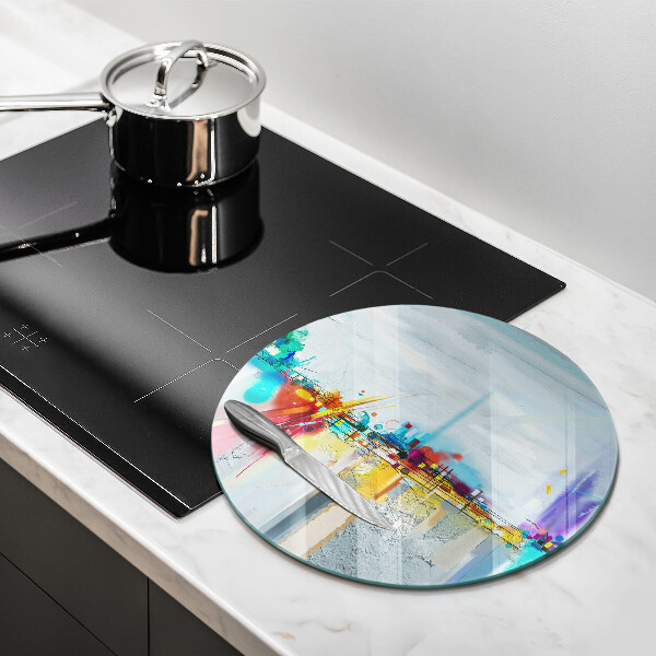 Üveg vágódeszka Festett absztrakció