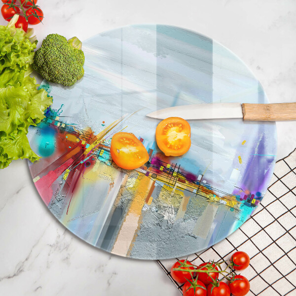 Üveg vágódeszka Festett absztrakció