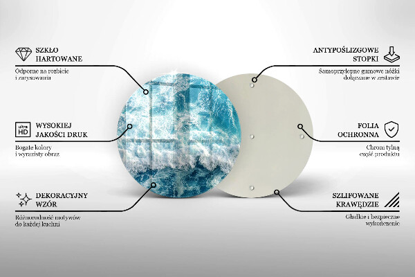 Üveg vágódeszka Tenger víz hullámai