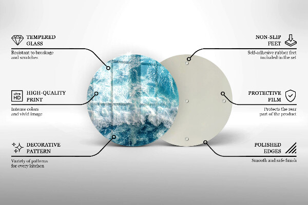 Üveg vágódeszka Tenger víz hullámai