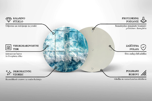 Üveg vágódeszka Tenger víz hullámai