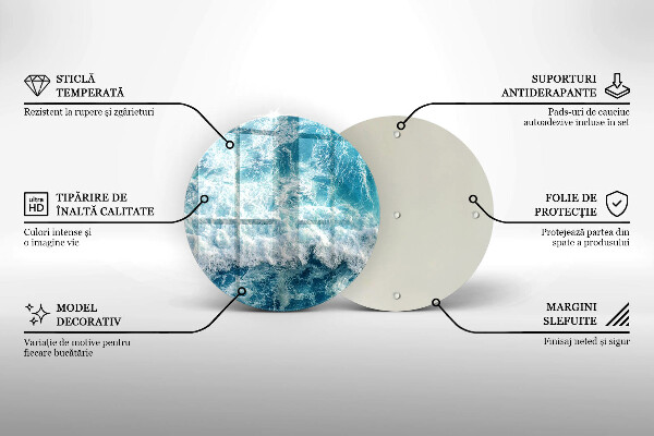 Üveg vágódeszka Tenger víz hullámai