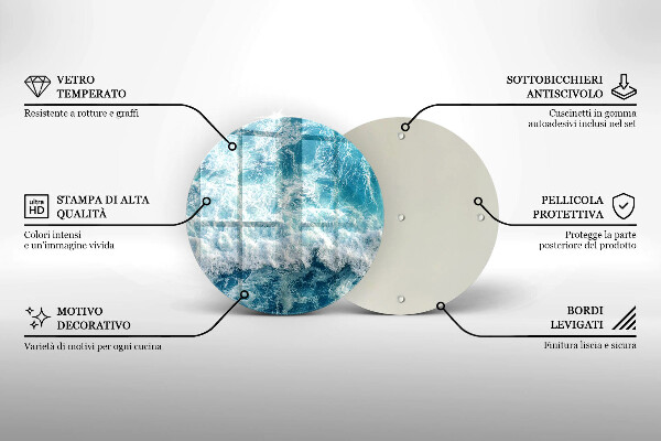 Üveg vágódeszka Tenger víz hullámai