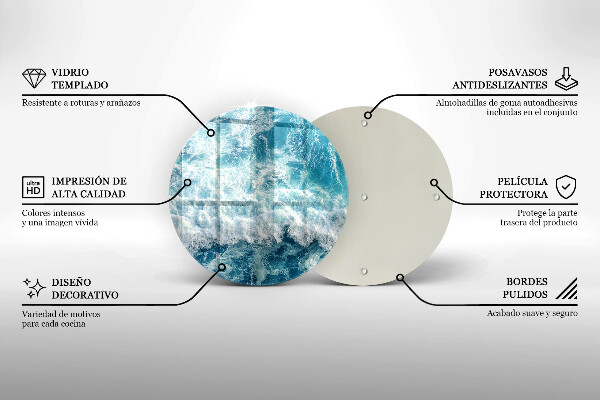 Üveg vágódeszka Tenger víz hullámai