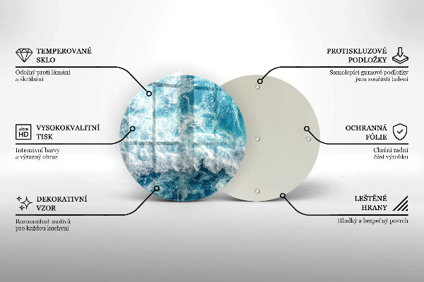 Üveg vágódeszka Tenger víz hullámai