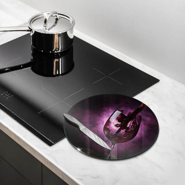 Üveg vágódeszka Egy pohár bor