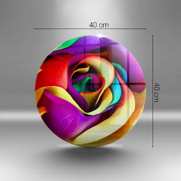 Üveg vágódeszka Színes rózsaszirom