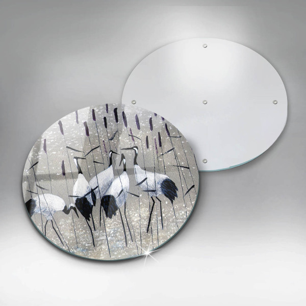 Üveg vágódeszka Japán daruk